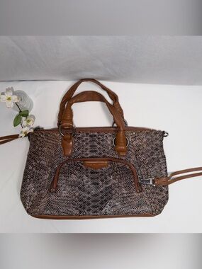Aimee Kestenberg Tamitha Snakeskin Leather Satchel